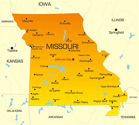 Missouri Map - Guide of the World