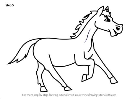 How to Draw a Cartoon Horse (Cartoon Animals) Step by Step ...