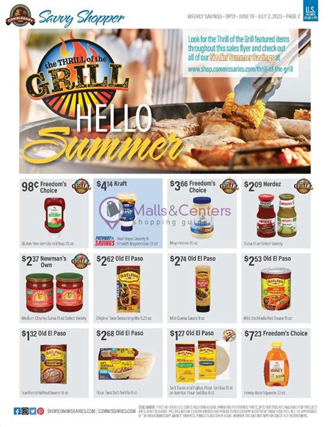 Commissary Weekly ad valid from 06/19/2023 to 07/02/2023 - MallsCenters