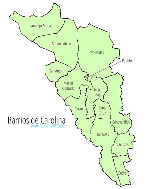 Mapa De Carolina Puerto Rico