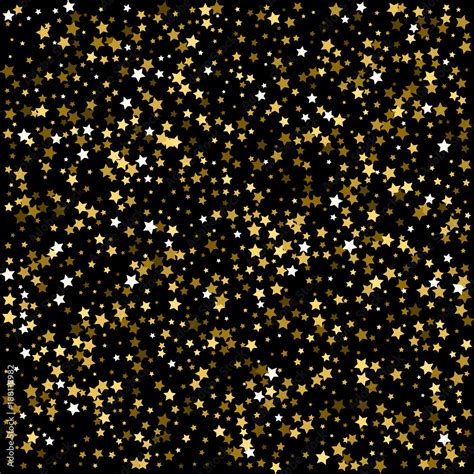 Gold background. Gold stars on a black background. Vector IIlustration ...