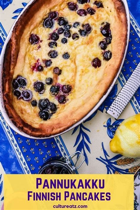 Oven Baked Pancakes? Pannukakku Finnish Pancakes with Blueberries