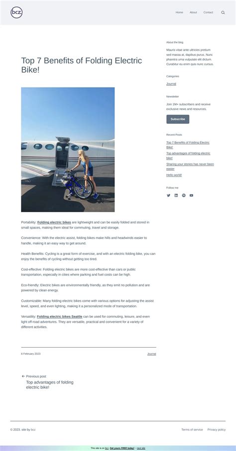 Top 7 Benefits of Folding Electric Bike! by foldngobike - Issuu