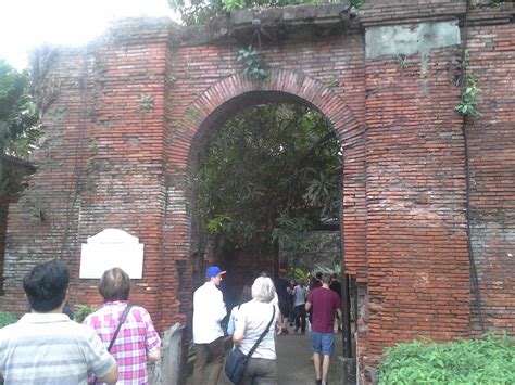 Fort Santiago- entrance to the Jose Rizal shrine, where he was ...