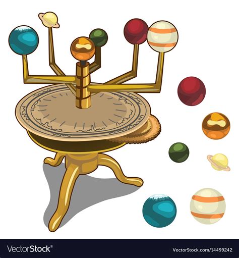 Heliocentric model of the solar system Royalty Free Vector