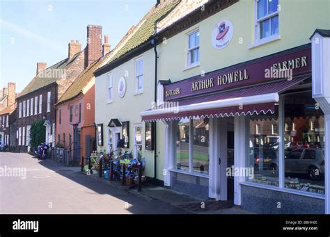 Burnham Market shops Georgian houses Norfolk East Anglia England UK ...