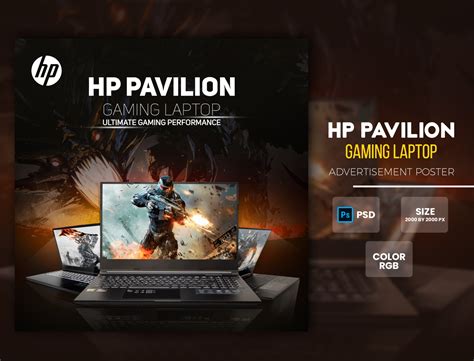 Dribbble - hp-pavilion-gaming-laptop-advertisement-poster-design-2.jpg ...