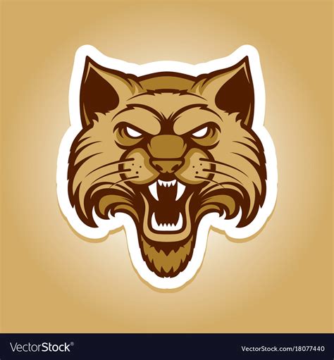 Wildcat head logo Royalty Free Vector Image - VectorStock