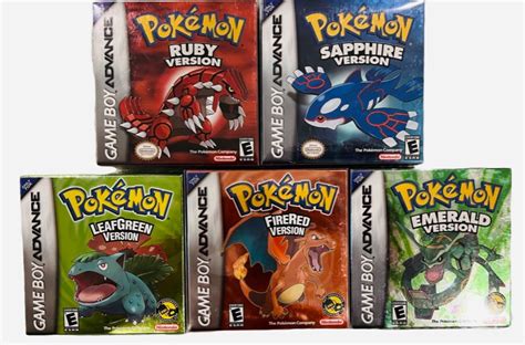 Gameboy Advance Pokemon Games - All GBA Pokemon w/Boxes