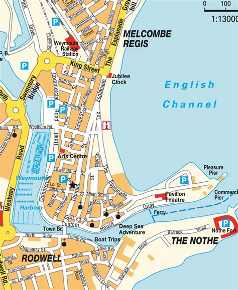 Stadtplan Weymouth, UK. Karte und Routenplaner von hot-maps.