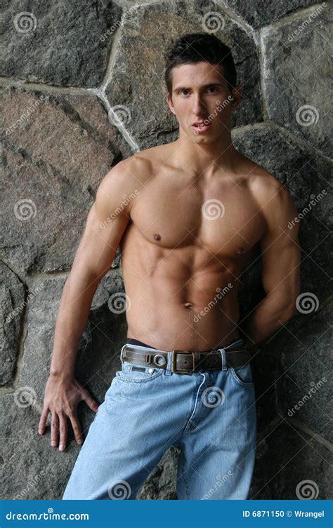 Muscular Male Model stock photo. Image of pack, person - 6871150