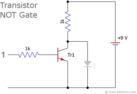 Transistor Logic NOT Gate - Inverter