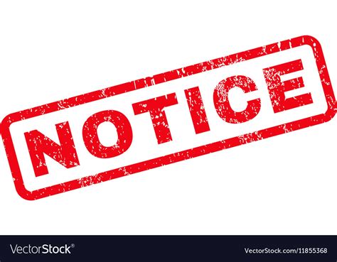 Notice rubber stamp Royalty Free Vector Image - VectorStock