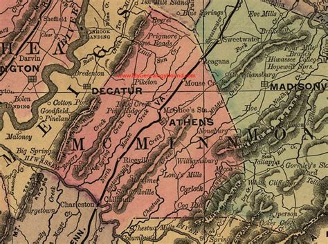 1888 Map of McMinn County, Tennessee