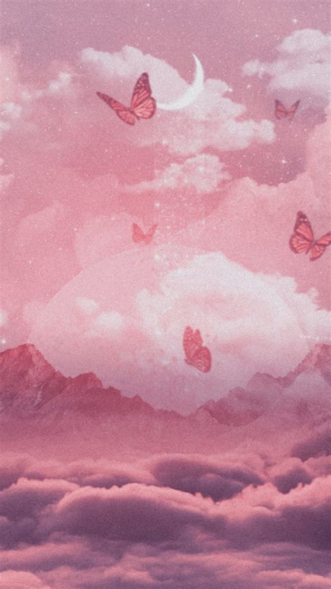 Details more than 88 pink butterfly wallpaper aesthetic latest - in ...