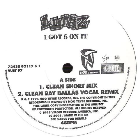 Luniz - I Got 5 On It (1995, Vinyl) | Discogs