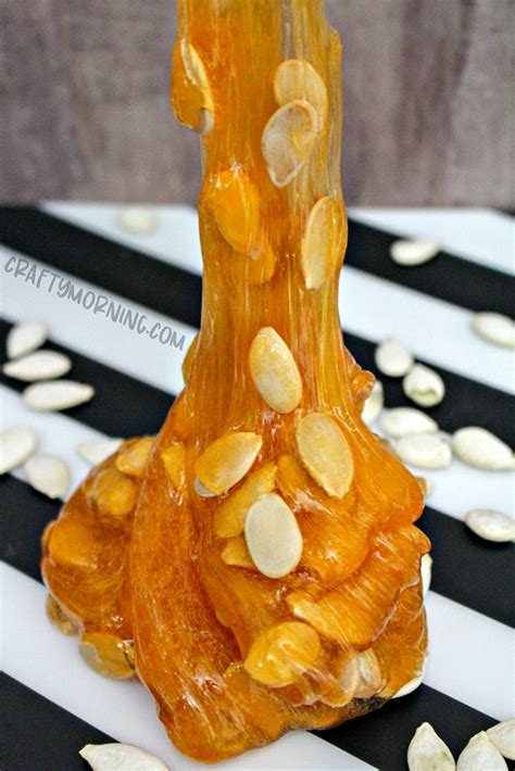 Pumpkin Guts Slime Recipe - Crafty Morning