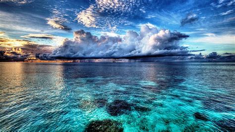 HD wallpaper: blue ocean sea 1600x900 Nature Oceans HD Art | Wallpaper ...