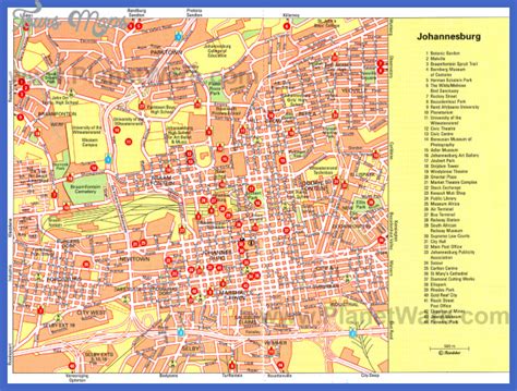 Harare Map Tourist Attractions - ToursMaps.com