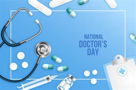 Free Vector | Realistic national doctor's day background with ...