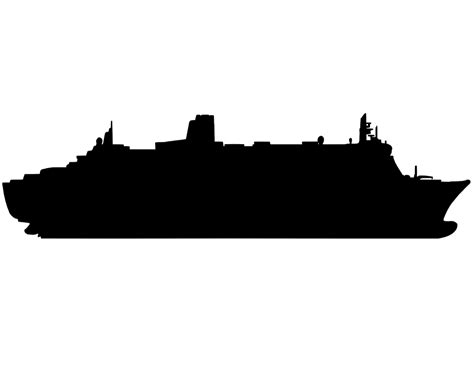 Cruise Ship Silhouette Vector at Vectorified.com | Collection of Cruise ...