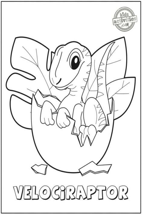 Printable Velociraptor Dinosaur Coloring Pages | Kids Activities Blog