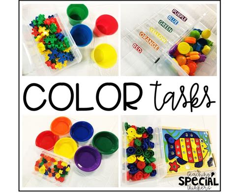 Color Matching and Color Sorting Work Tasks - Teaching Special Thinkers ...