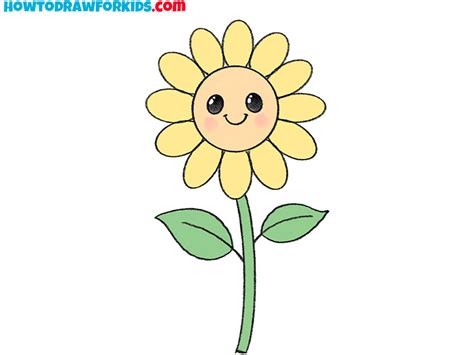 How to Draw a Cute Flower - Easy Drawing Tutorial For Kids