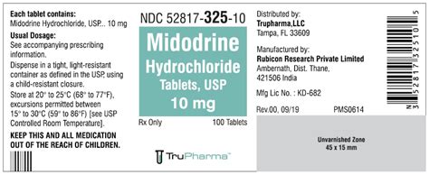 Order Midodrine Hydrochloride (Midodrine Hydrochloride) 2.5 mg/1 TABLET ...