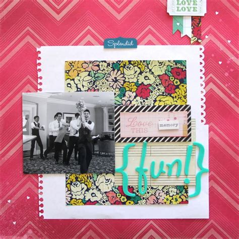 Fun Wedding Scrapbook Layout! | pinkycrafter