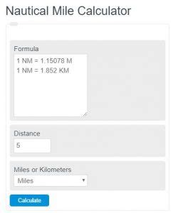 Nautical Mile Calculator - Calculator Academy