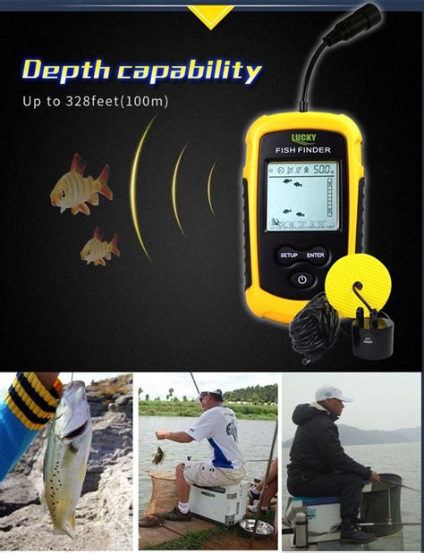 Portable Sonar LCD Fish Finder Get the approximate location of fish and ...