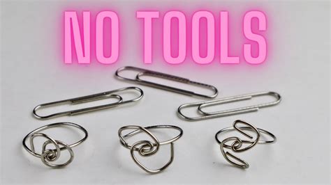 DIY Paper Clip Ring Tutorial NO TOOLS NECESSARY - YouTube