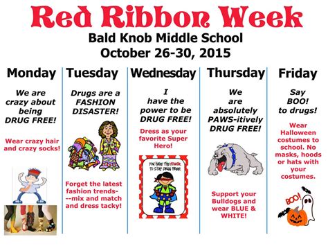 Red Ribbon Week Dress Up Ideas 2024 | Printable Templates Free