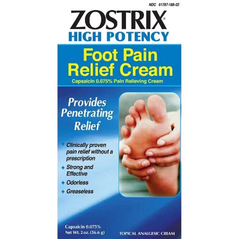 Zostrix Neuropathy Diabetic Foot Pain Relieving Cream - 2.0 oz : Target