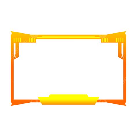 Twitch Facecam Overlay Orange Color Frame, Facecam, Overlay, Border PNG ...