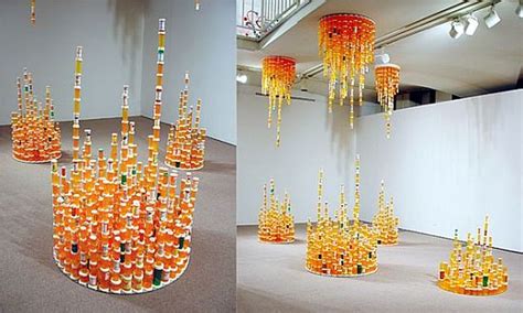 Artist creates eco-friendly installation from recycled medicine bottles ...