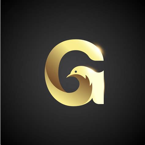 Gold Letter G With Dove Logo Concept 284560 Vector Art at Vecteezy