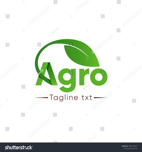 Agricultural Logo Green Letter Leaf Eco Stock Vector (Royalty Free ...