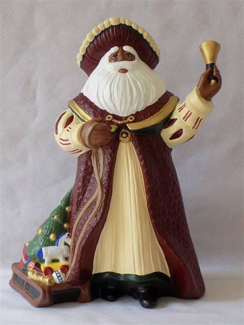 Ceramic Black Santa Figurine Black Santa Claus African | Etsy | Black ...