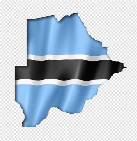 Premium PSD | Botswana flag map