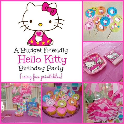 A Super Sweet Hello Kitty Birthday Party Using Free Printables with ...