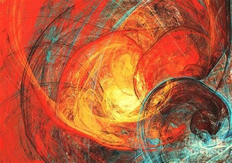 Flaming Sun Abstract Painting Texture Digital Art by Excellent ...