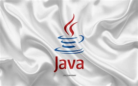 Download wallpapers Java logo, white silk texture, Java emblem ...