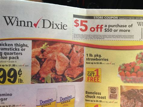 $5 off $50 Winn Dixie coupon on the front of this week's ad - al.com