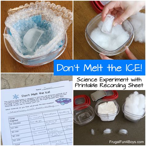 Don't Melt the Ice! Science Experiment for Kids - Frugal Fun For Boys ...