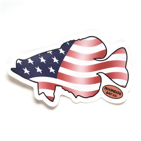 Crappie American Flag Sticker – Moondog Bait Co