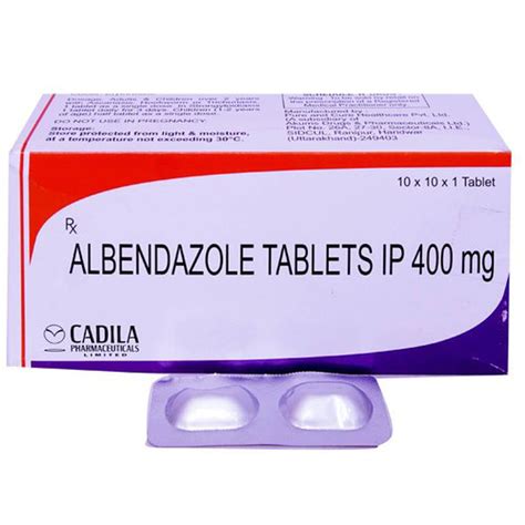 ALBENZA (Albendazole) 400 mg/tab, 50 tabs/pack