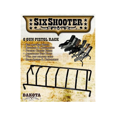 Dakota Six Shooter Six Gun Pistol Rack - Nevada Safes