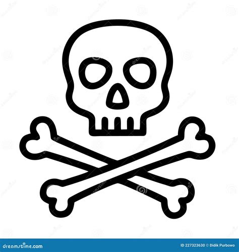 Skull and Crossbones. a Symbol of Danger, Death, and Viruses Stock ...